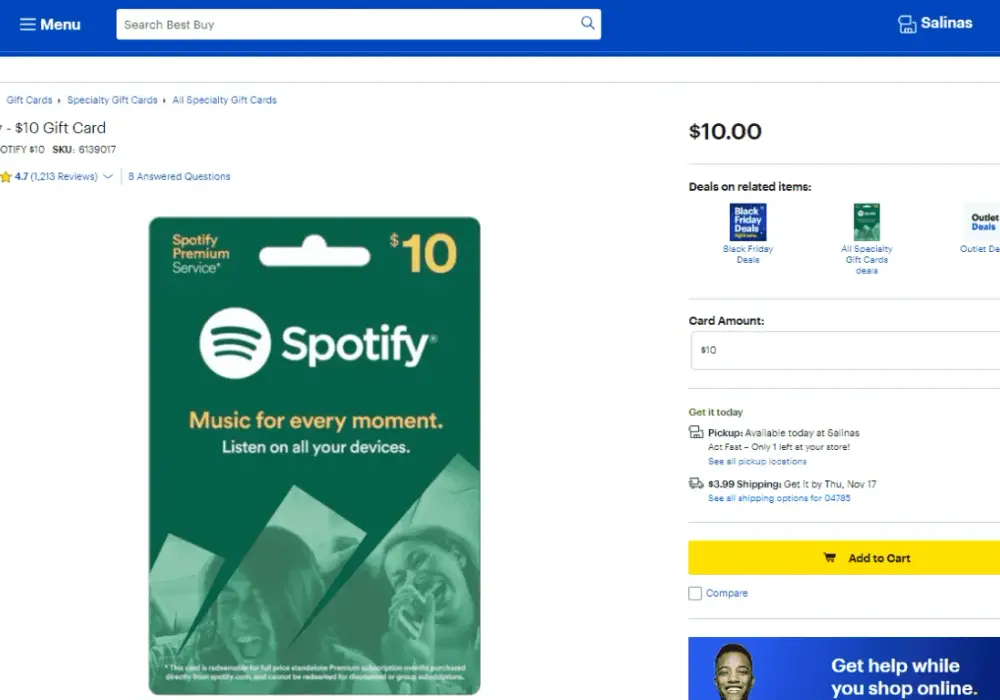 Jak użyć karty podarunkowej Spotify: 5 prostych kroków